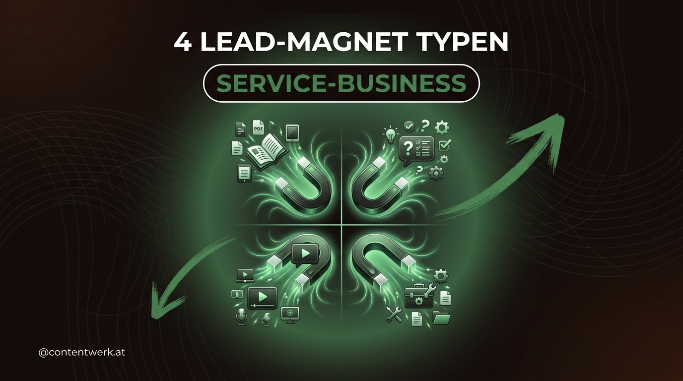 4 Lead-Magnet Typen für Service-Business Cover mit Magnetischen Shapes