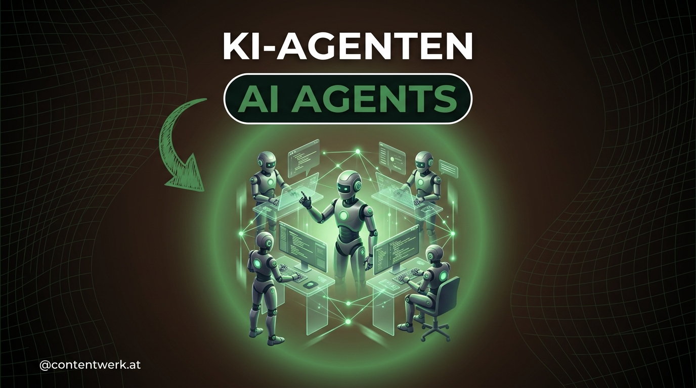Greg Isenberg AI Agents Cover mit 3D-Robot-Workstations für DACH-Solopreneur