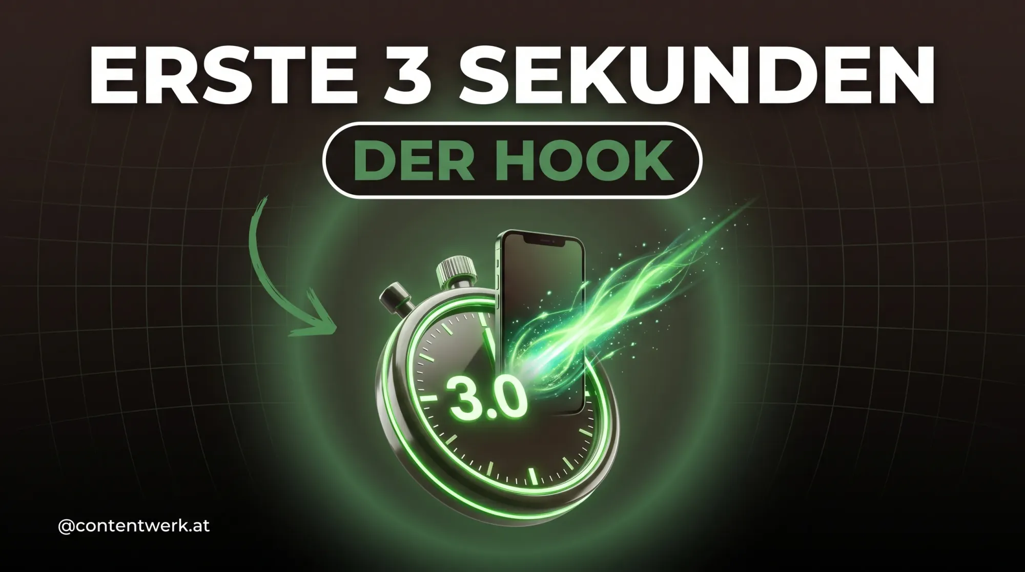 Cover zu Hook Video erste Sekunden mit glühendem Stoppuhr-Ring und herausschießendem Video-Frame