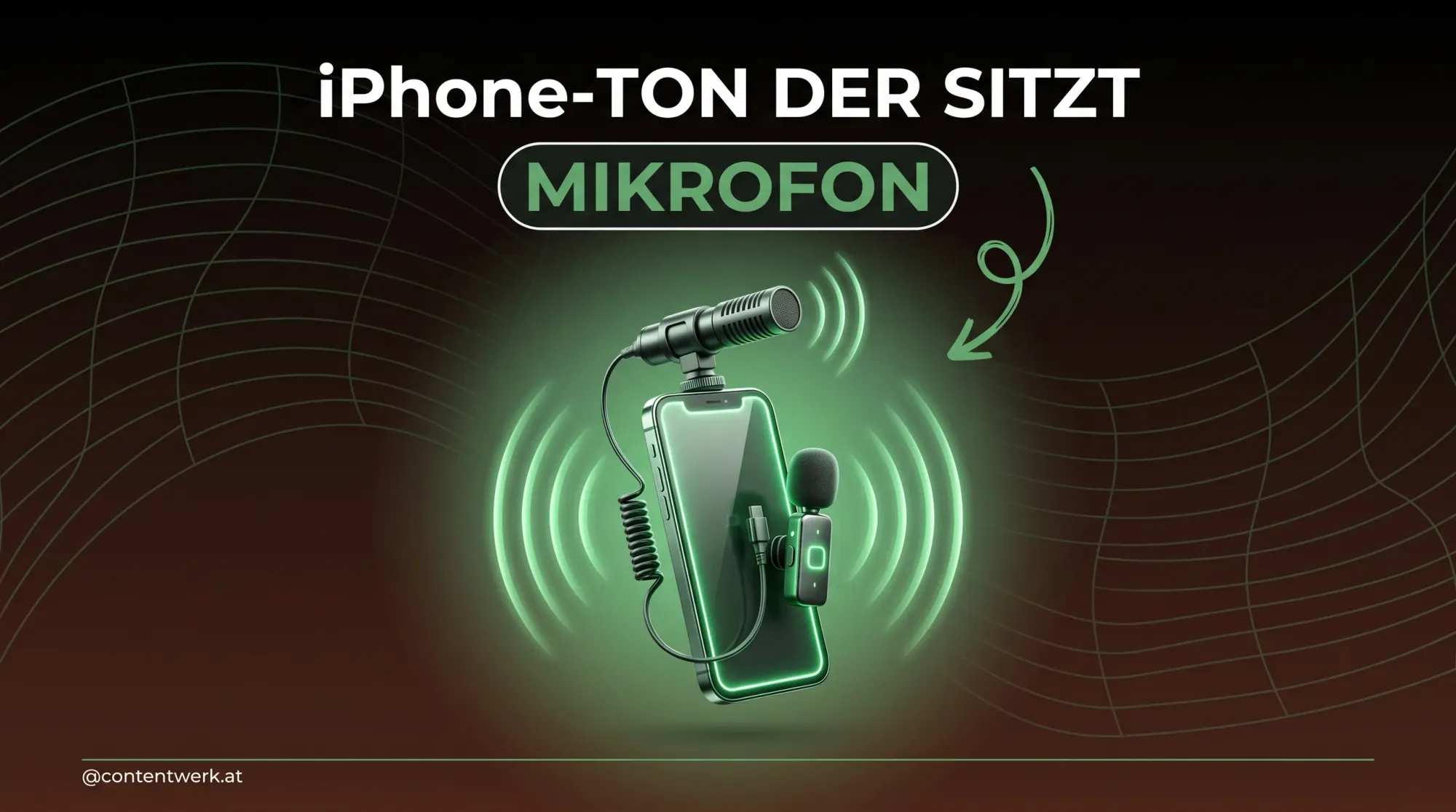 Cover mit Lavalier- und Shotgun-Mikrofon am iPhone zum Thema iPhone Mikrofon Video