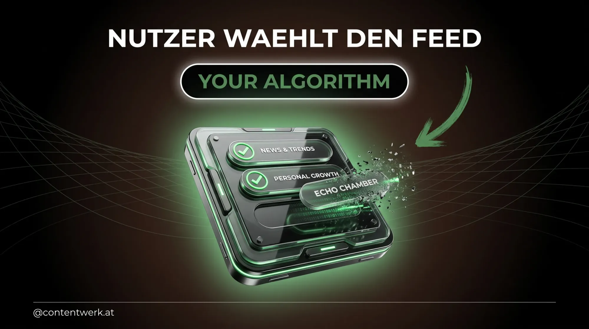 Instagram Your Algorithm Themen-Auswahl als Control-Panel mit Topic-Chips für Solo-Creator