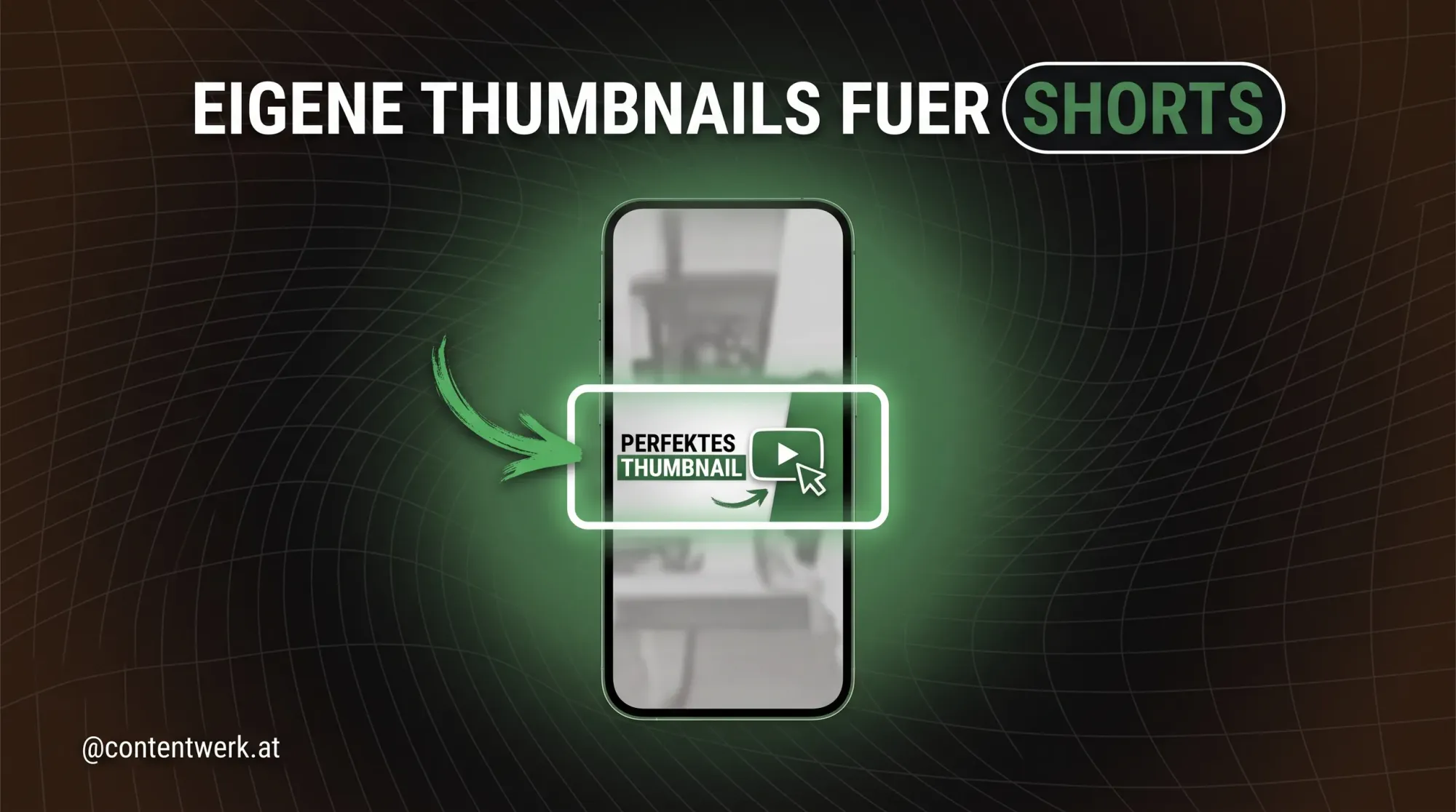Cover-Grafik zu YouTube Shorts Thumbnails mit vertikaler Videokarte und breitem Zuschnitt-Rahmen in der Mitte