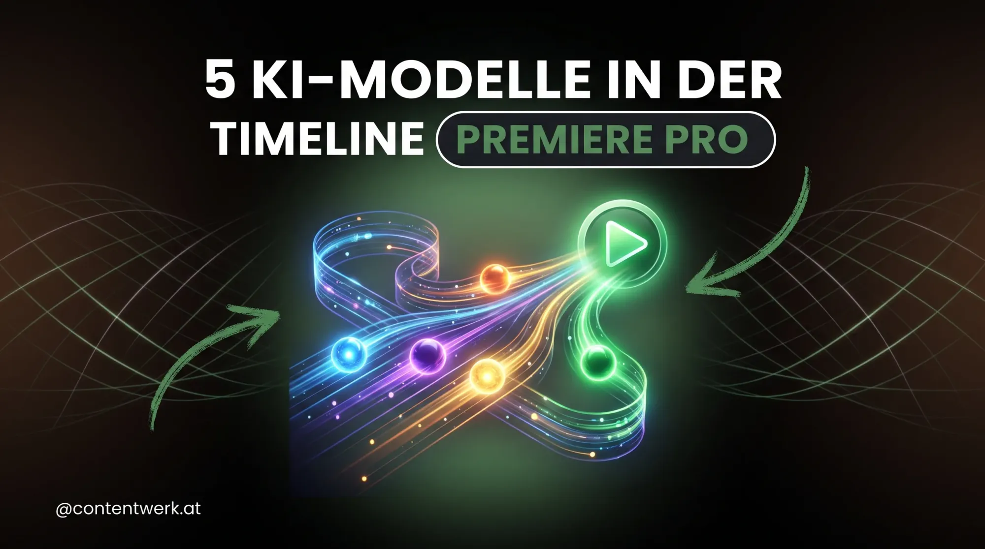 Premiere Pro Timeline mit fünf KI-Video-Modellen Firefly Veo Kling Runway Luma