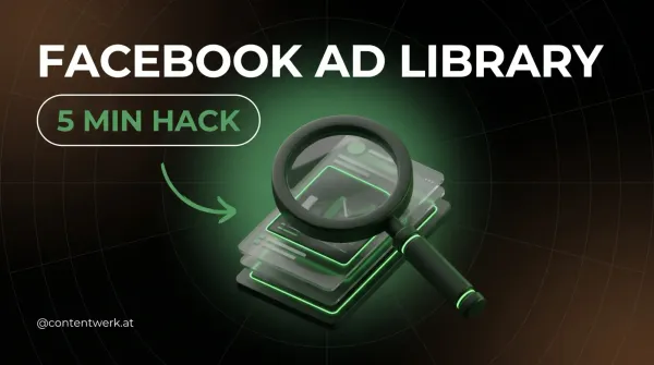 Facebook Ad Library Konkurrenz-Recherche 5-Minuten-Hack Cover