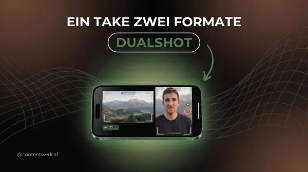 Ein Take zwei Formate DualShot Recorder iPhone für Creator