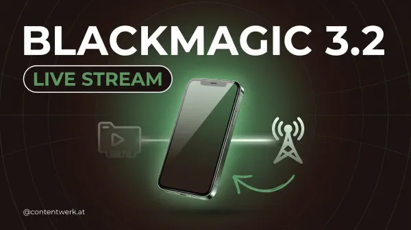 Blackmagic Camera 3.2 Live-Stream vom iPhone direkt zum Broadcast Tower ohne Capture-Card