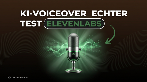 ElevenLabs KI-Voiceover Test Cover mit Studio-Mikrofon