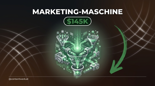 Marketing-Maschine 145K Cover mit 3D-Funnel-Visualisierung für Claude Code Adaption-Pfade