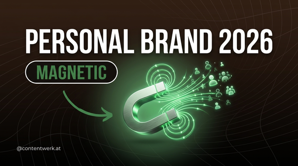 Magnetic Personal Brand 2026 Cover mit 3D-Magnet und floating Audience für Kallaway-Konzept
