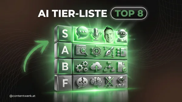 Dan Martells AI-Tier-Liste 2026 mit Top 8 AI-Tools für Selbstständige im DACH-Raum.