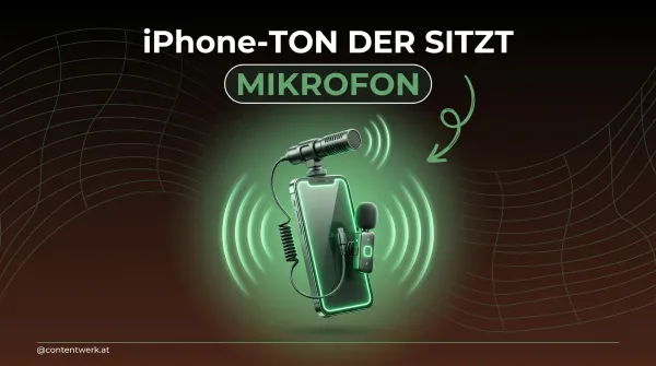 Cover mit Lavalier- und Shotgun-Mikrofon am iPhone zum Thema iPhone Mikrofon Video