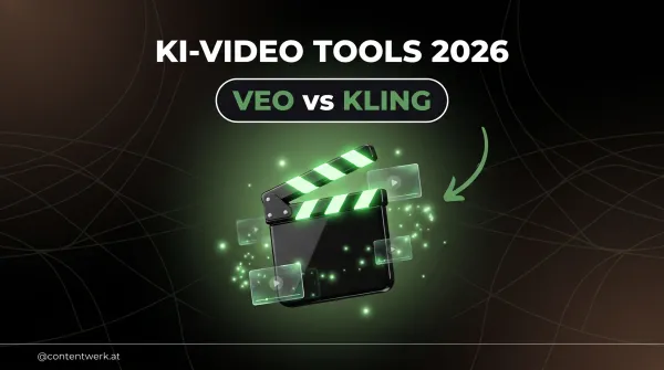 KI-Video-Tool-Vergleich 2026 Cover mit Filmklappe und Veo-gegen-Kling-Schriftzug fuer Solo-Creator