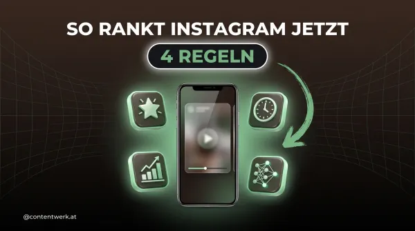 Cover zum Instagram Algorithmus 2026 mit den vier Ranking-Regeln von Adam Mosseri